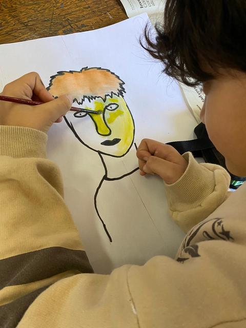 Rostros en la clase de Plástica Rostros en la clase de Plástica