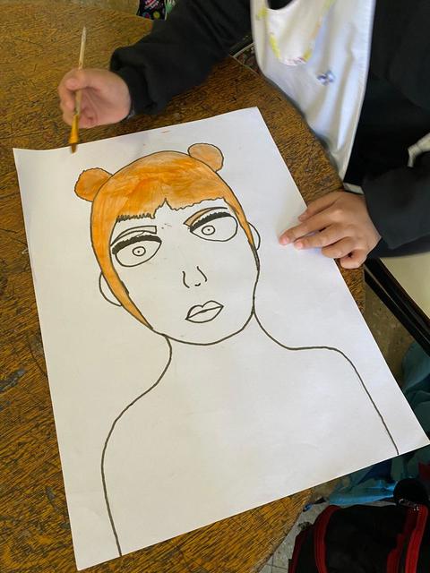 Rostros en la clase de Plástica Rostros en la clase de Plástica