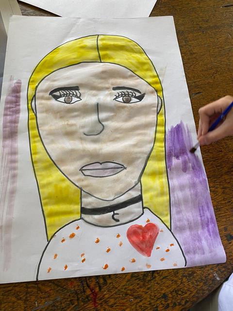 Rostros en la clase de Plástica Rostros en la clase de Plástica