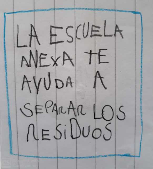 La Escuela separa la basura